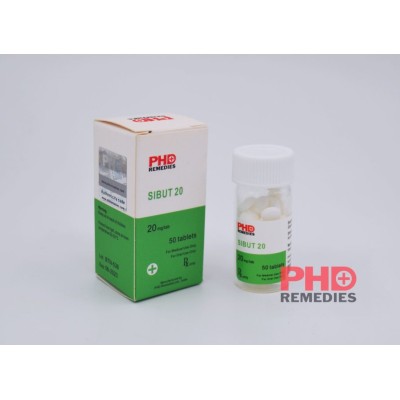 PHD REMEDIES - SIBUT 20 (SIBUTRAMINE) (20 MG/TAB - 50 TABS)