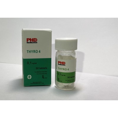 PHD REMEDIES - THYRO 4 (LEVOTHYROXINE SODIUM T4) (0.1 MG/TAB - 50 TABS)